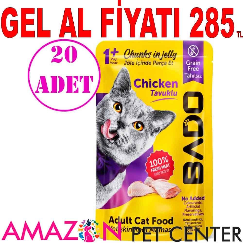 Bado Tavuklu Yetişkin Kedi Yaş Maması 85 Gr 20 AD 18063004 Amazon Pet Center