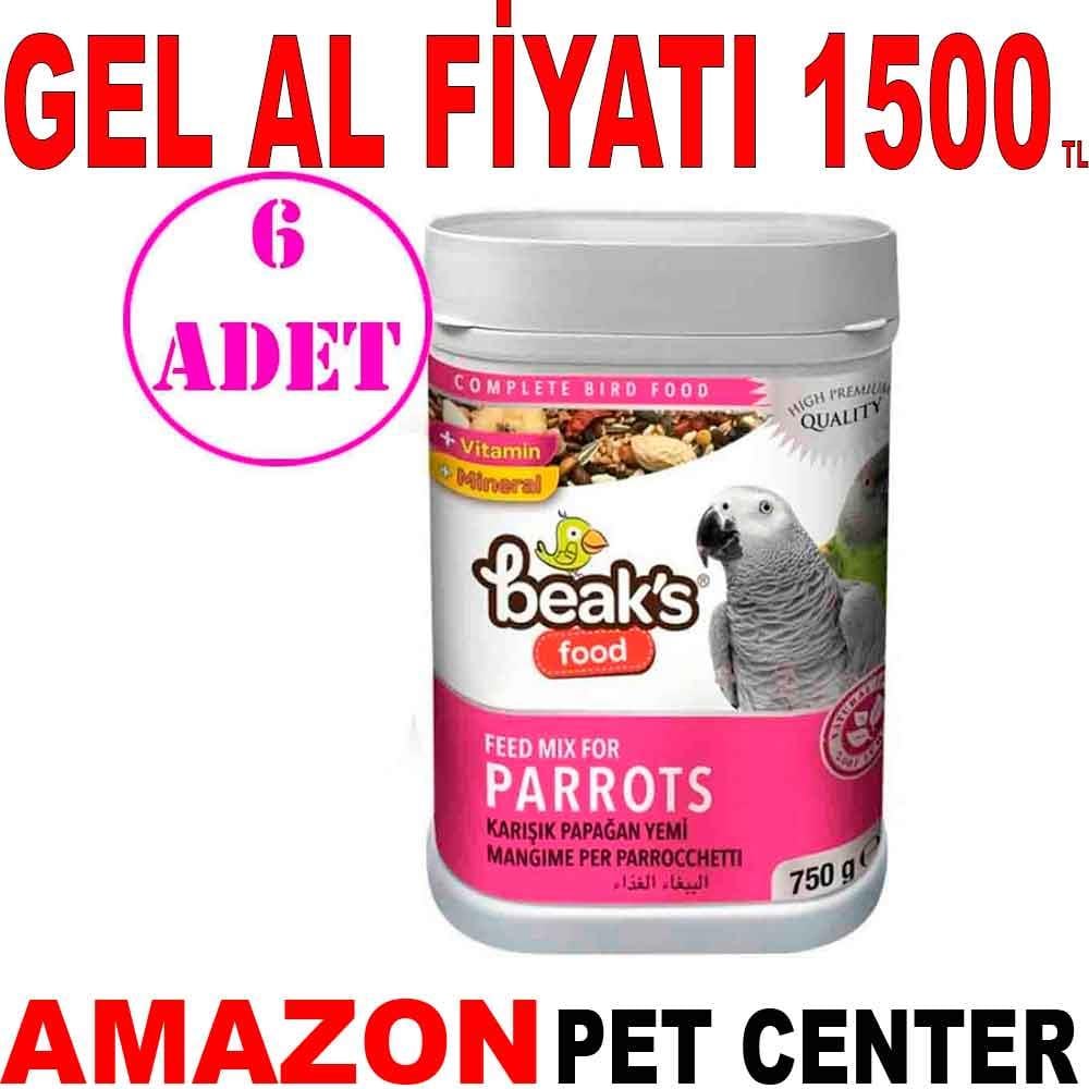 Beaks Karışık Papağan Yemi 750 gr 6 AD 18004007 Amazon Pet Center