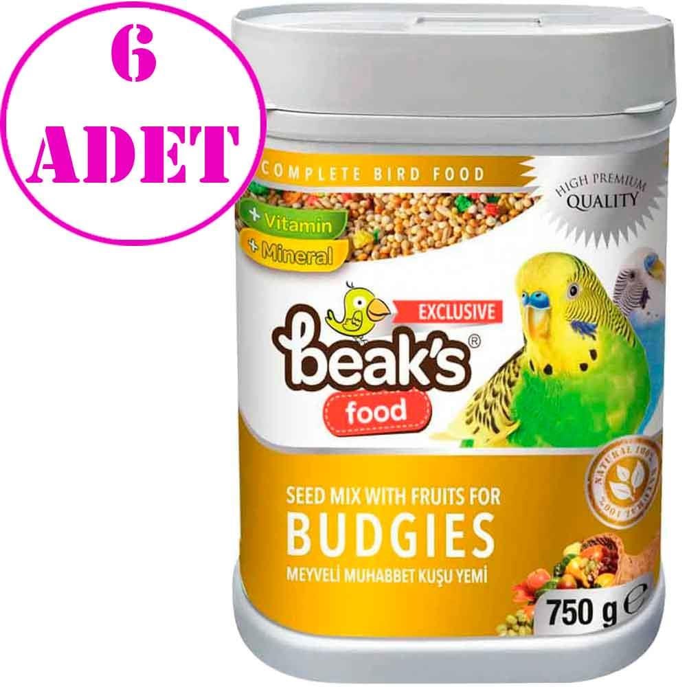 Beaks Meyveli Muhabbet Kuş Yemi 750 Gr 6 AD 32121858 Amazon Pet Center
