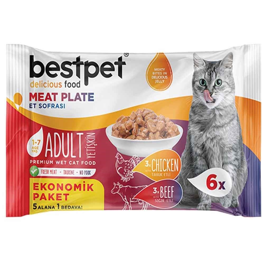Bestpet Etli Çeşitler Kedi Konservesi 85 Gr 6 Al 5 Öde 8681465603726 Best Pet Yetişkin Kedi Konserve Mamaları Amazon Pet Center