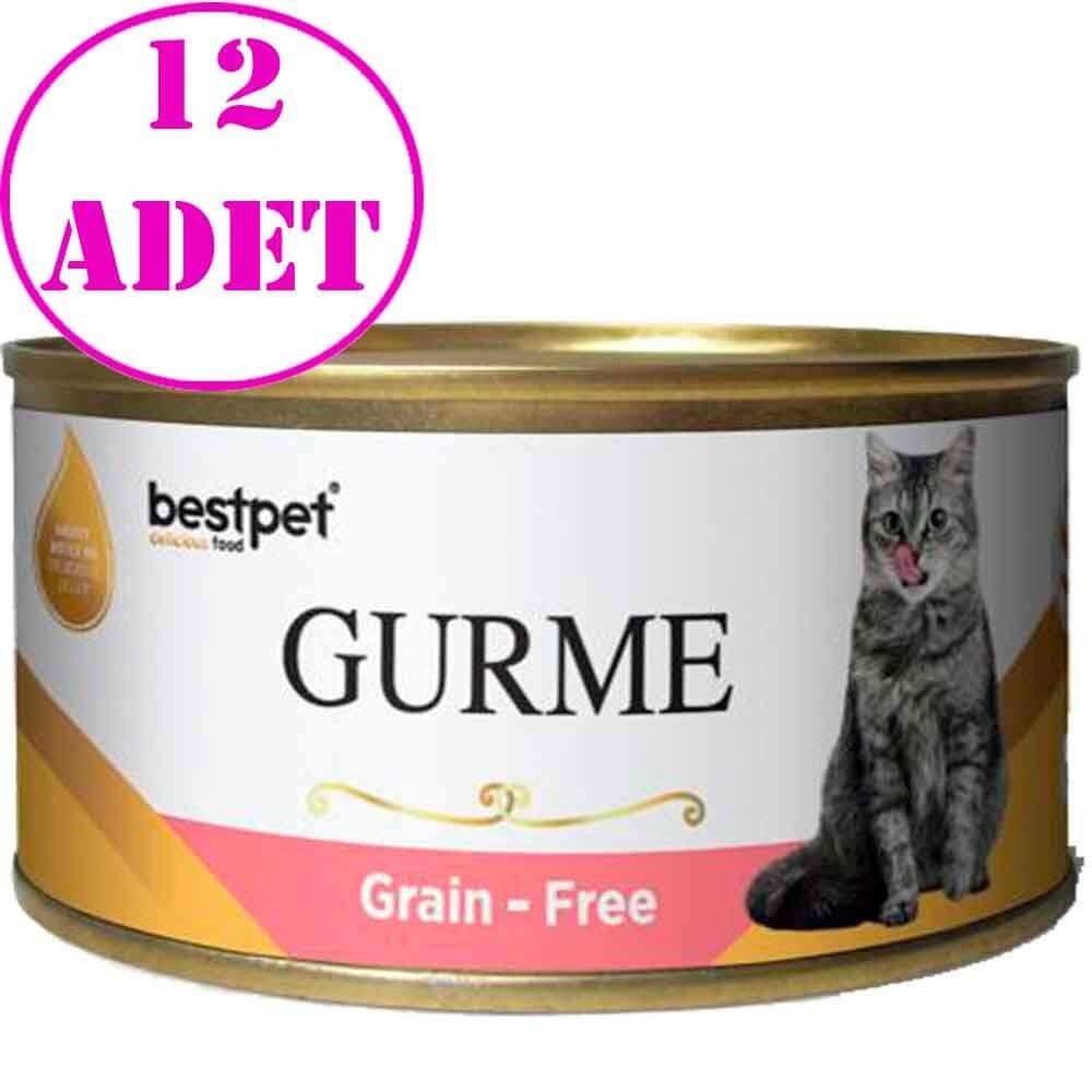 BestPet Gurme Kedi Konservesi Somonlu Sterilised 100 Gr 12 AD 32128505 Best Pet Yetişkin Kedi Konserve Mamaları Amazon Pet Center