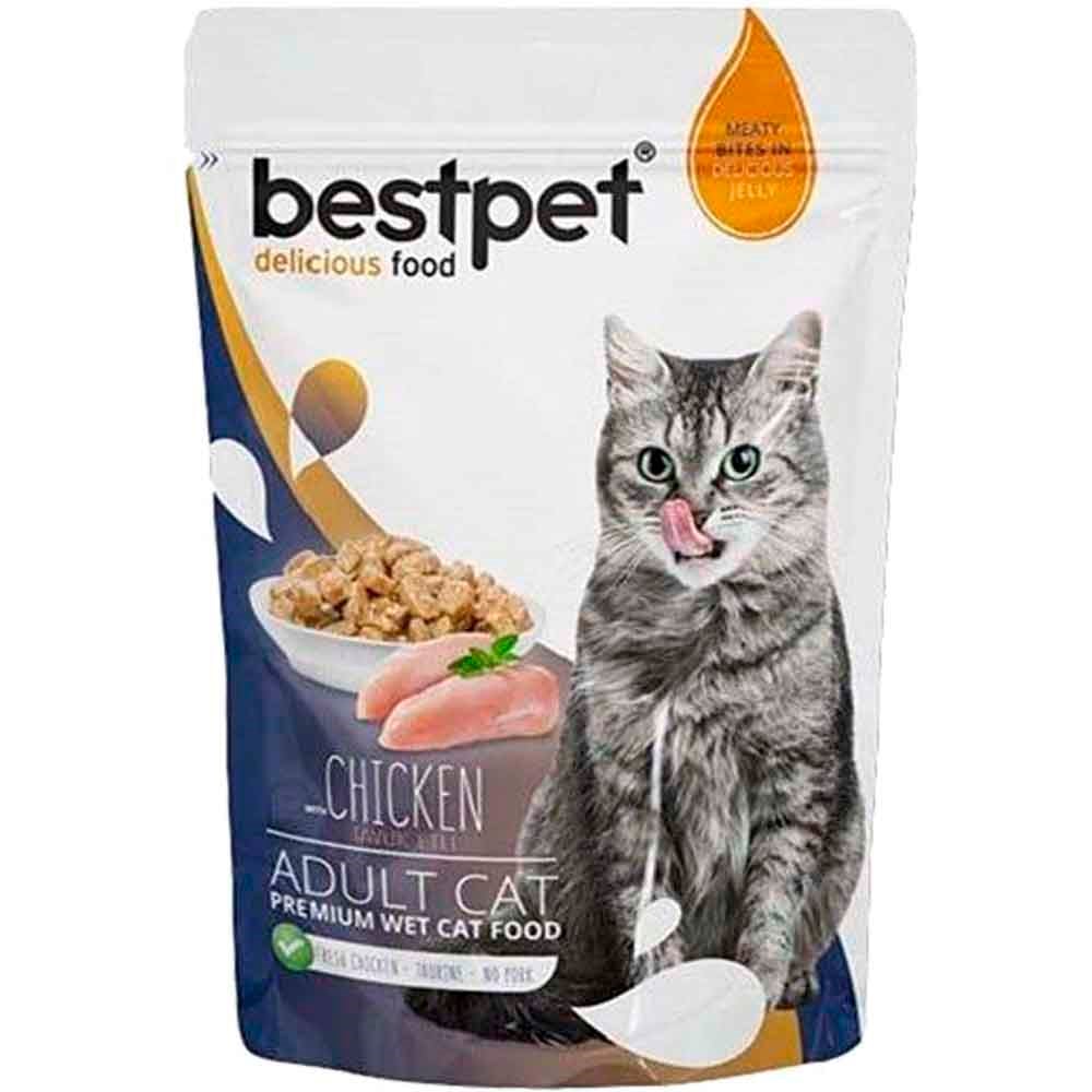 BestPet Jelly Pouch Tavuklu Yetişkin Kedi Maması 85 Gr 8681465602507 Best Pet Yetişkin Kedi Konserve Mamaları Amazon Pet Center