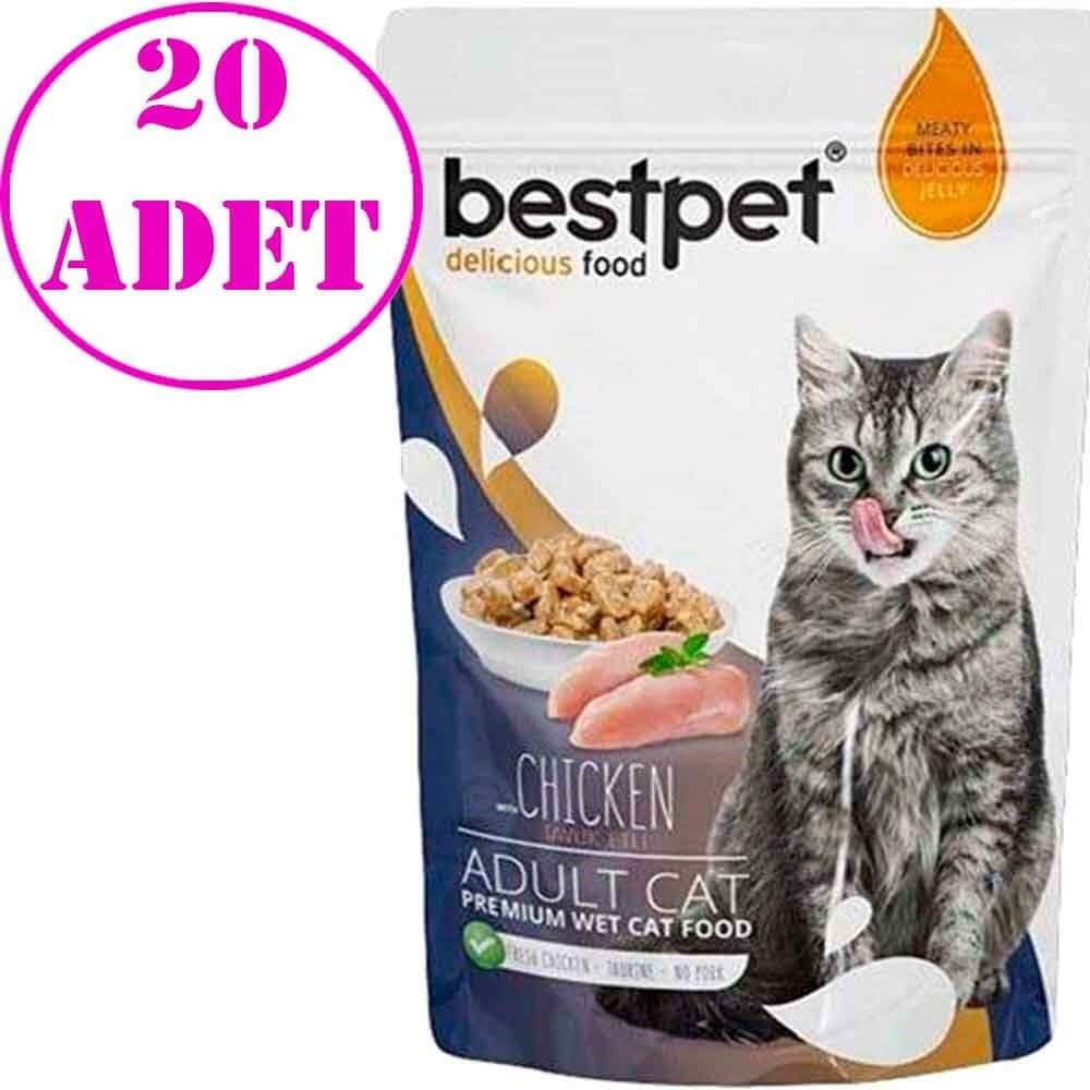 BestPet Jelly Pouch Tavuklu Yetişkin Kedi Maması 85 Gr 20 AD 32123388 Best Pet Yetişkin Kedi Konserve Mamaları Amazon Pet Center