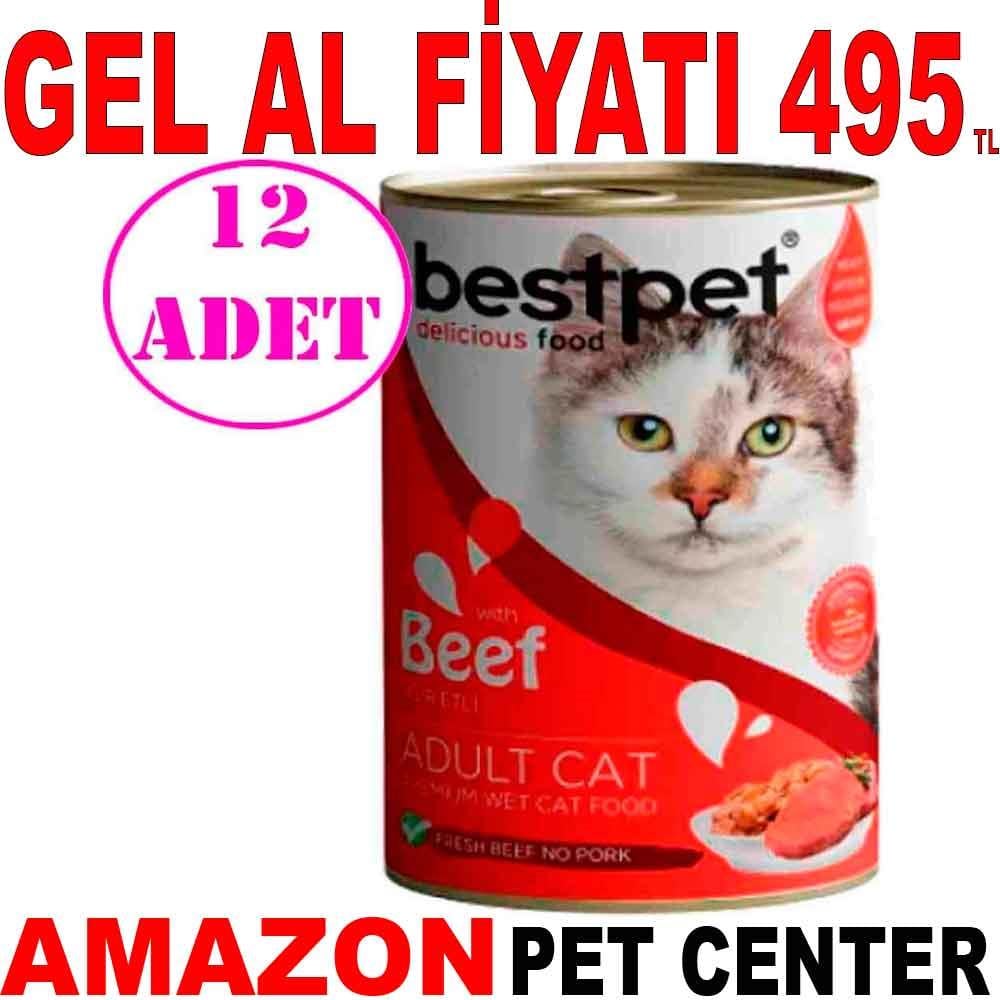 BestPet Kedi Konservesi Sığır Etli Jöle 400gr 12 AD 18486001 Amazon Pet Center