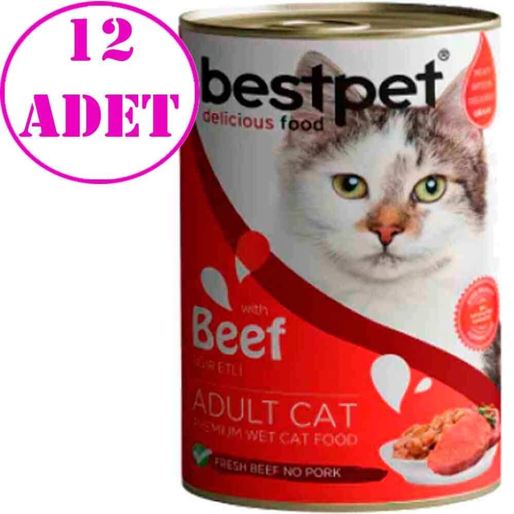 BestPet Kedi Konservesi Sığır Etli Jöle 400gr 12 AD 32124798 Best Pet Yetişkin Kedi Konserve Mamaları Amazon Pet Center