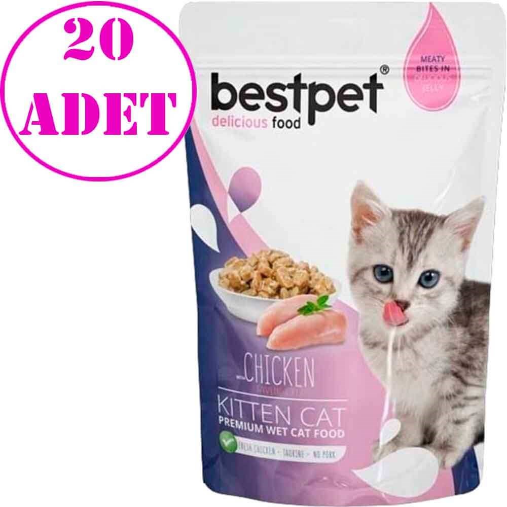 Bestpet Kitten Jelly Tavuklu Yavru Kedi Yaş Maması 85 GR 20 AD 32123401 Best Pet Yetişkin Kedi Konserve Mamaları Amazon Pet Center