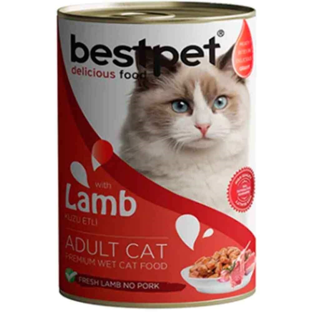 BestPet Kuzu Etli Kedi Konservesi 400gr 8681465602576 Best Pet Yetişkin Kedi Konserve Mamaları Amazon Pet Center
