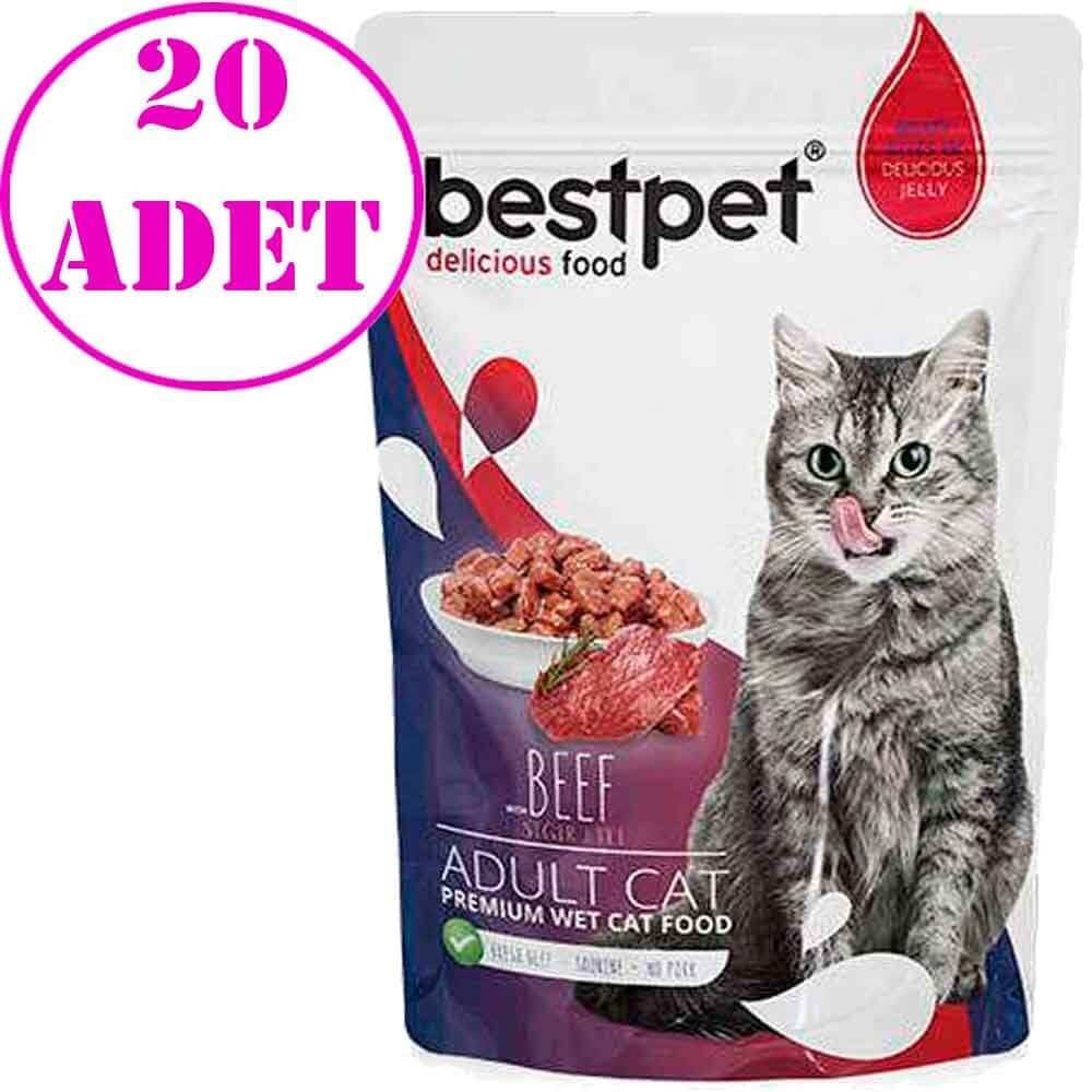 Bestpet Pouch Jelly Biftek Etli Kedi Yaş Maması 85 Gr 20 Ad 32123340 Best Pet Yetişkin Kedi Konserve Mamaları Amazon Pet Center