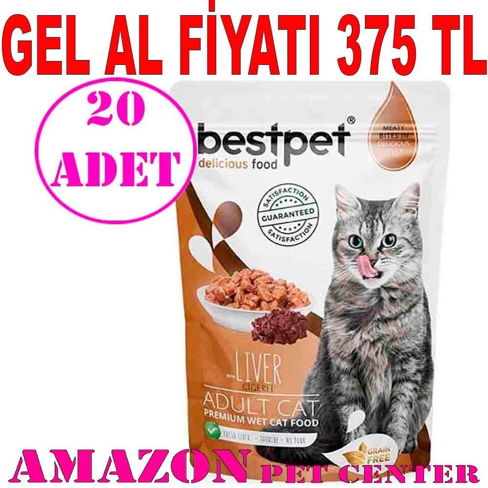 Bestpet Pouch Jelly Ciğerli Etli Kedi Yaş Maması 85 Gr 20 AD 18068009 Amazon Pet Center