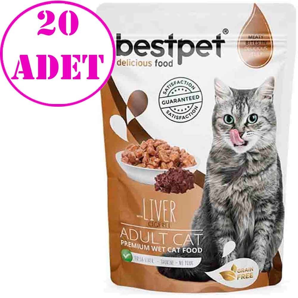 Bestpet Pouch Jelly Ciğerli Etli Kedi Yaş Maması 85 Gr 20 AD 32132762 Amazon Pet Center