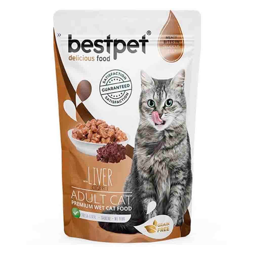 Bestpet Pouch Jelly Ciğerli Etli Kedi Yaş Maması 85 Gr 8681465603436 Best Pet Yetişkin Kedi Konserve Mamaları Amazon Pet Center