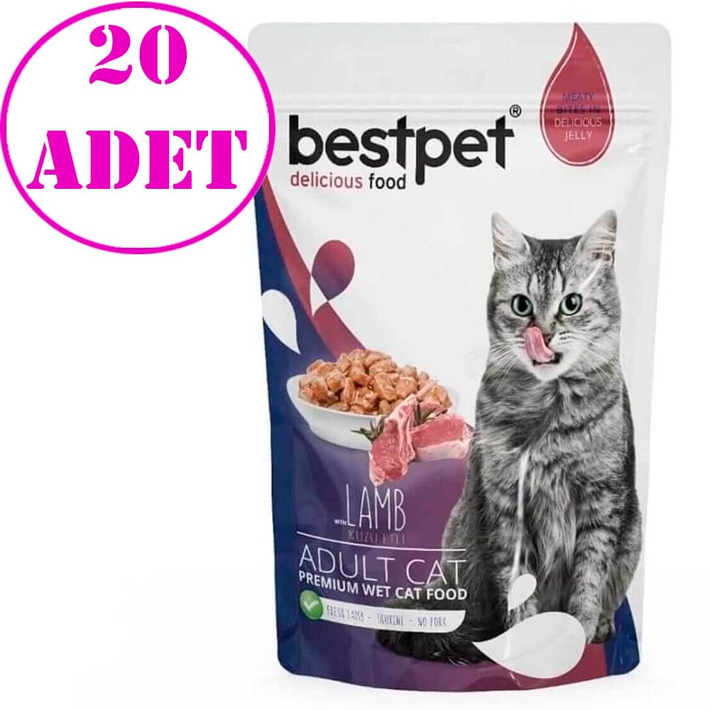 Bestpet Pouch Jelly Kuzu Etli Kedi Yaş Maması 85 Gr 20 AD 32132854 Amazon Pet Center
