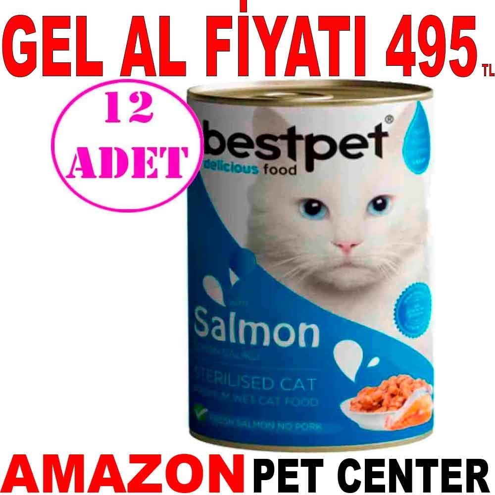 BestPet Somonlu Kısırlaştırılmış Kedi Konservesi 400gr 12 AD 18078008 Amazon Pet Center