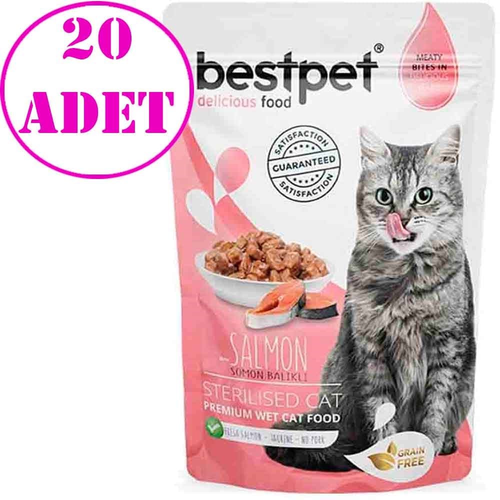 BestPet Sterilised Jelly Pouch Somonlu Kedi Maması 85 Gr 20 AD 32132755 Amazon Pet Center