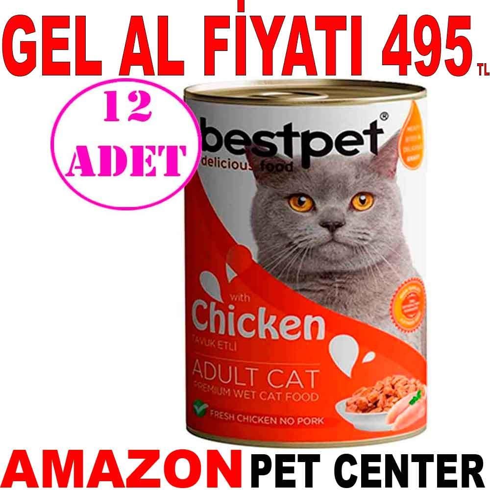 BestPet Tavuklu Kedi Konservesi 400gr 12 AD 18080001 Amazon Pet Center