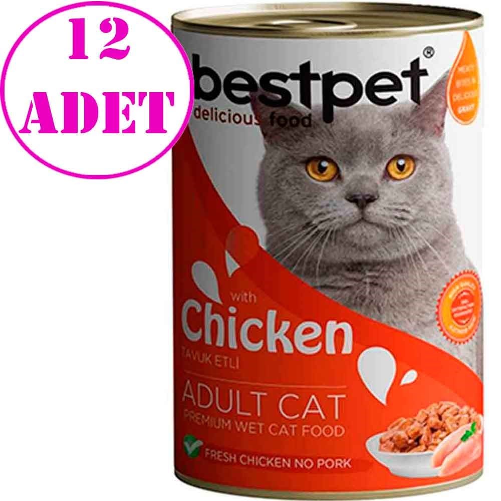 BestPet Tavuklu Kedi Konservesi 400gr 12 AD 32124804 Best Pet Yetişkin Kedi Konserve Mamaları Amazon Pet Center