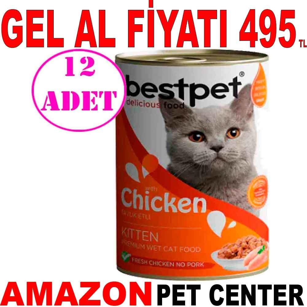BestPet Tavuklu Yavru Kedi Konservesi 400gr 12 AD 18082005 Amazon Pet Center