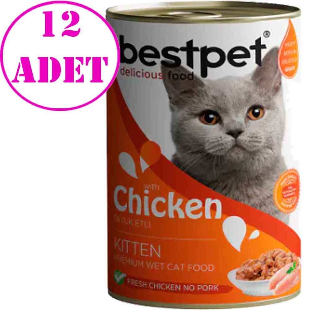 BestPet Tavuklu Yavru Kedi Konservesi 400gr 12 AD 32124767 Best Pet Yetişkin Kedi Konserve Mamaları Amazon Pet Center