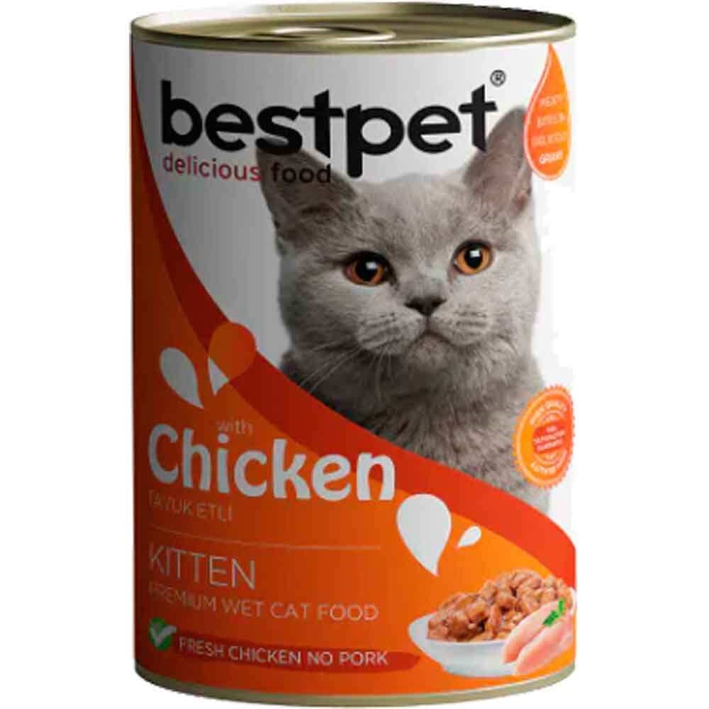 BestPet Tavuklu Yavru Kedi Konservesi 400gr 8681465601159 Best Pet Yetişkin Kedi Konserve Mamaları Amazon Pet Center