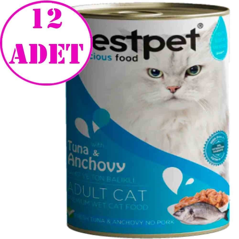 BestPet Ton Balıklı Kedi Konservesi 400gr 12 AD 32125931 Best Pet Yetişkin Kedi Konserve Mamaları Amazon Pet Center