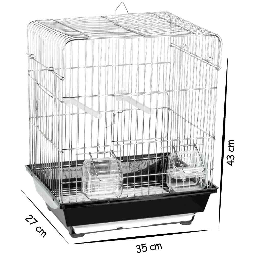 Bilgin Kuş Kafesi Düz Çatılı 300 Krom 17722001 Amazon Pet Center