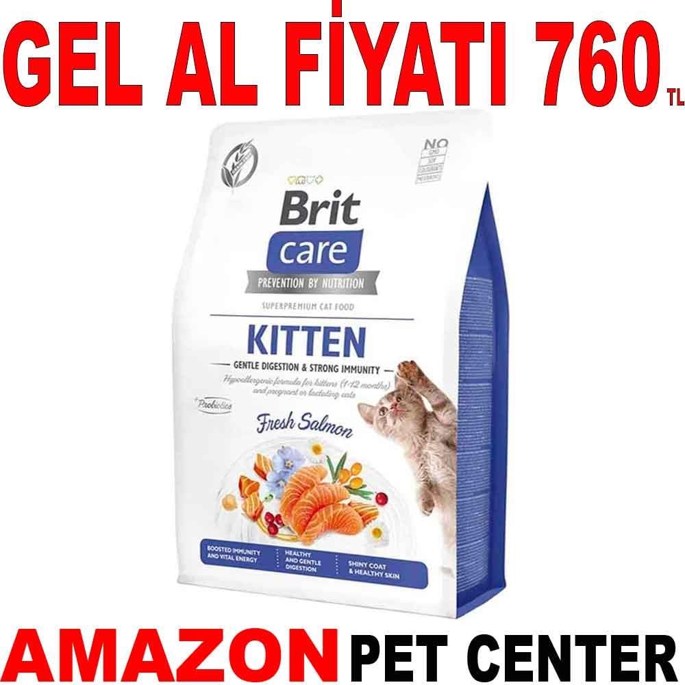 Brit Care Gentle Digestion & Strong Immunity Tahılsız Somonlu Yavru Kedi Maması 2 Kg 17985000 Amazon Pet Center