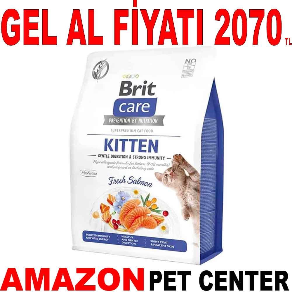 Brit Care Gentle Digestion & Strong Immunity Tahılsız Somonlu Yavru Kedi Maması 7 Kg 17987004 Amazon Pet Center