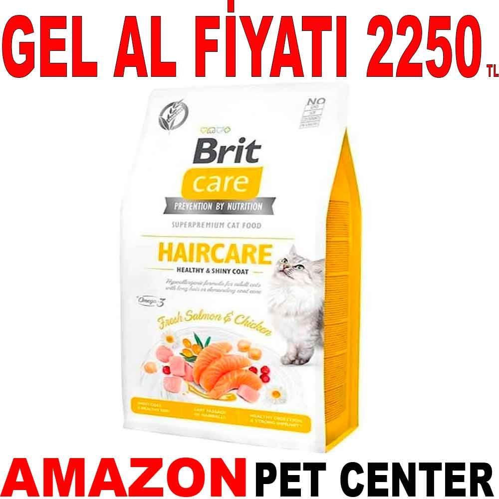 Brit Care Haircare Deri ve Tüy Sağlığı için Tahılsız Yetişkin Kedi Maması 7 kg 18021004 Amazon Pet Center