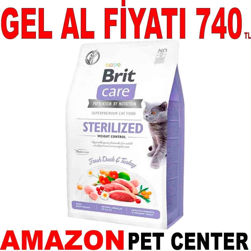 Brit Care Hypo-Allergenic Ördekli Tahılsız Kısırlaştırılmış Kedi Maması 2 kg 17995009 Amazon Pet Center