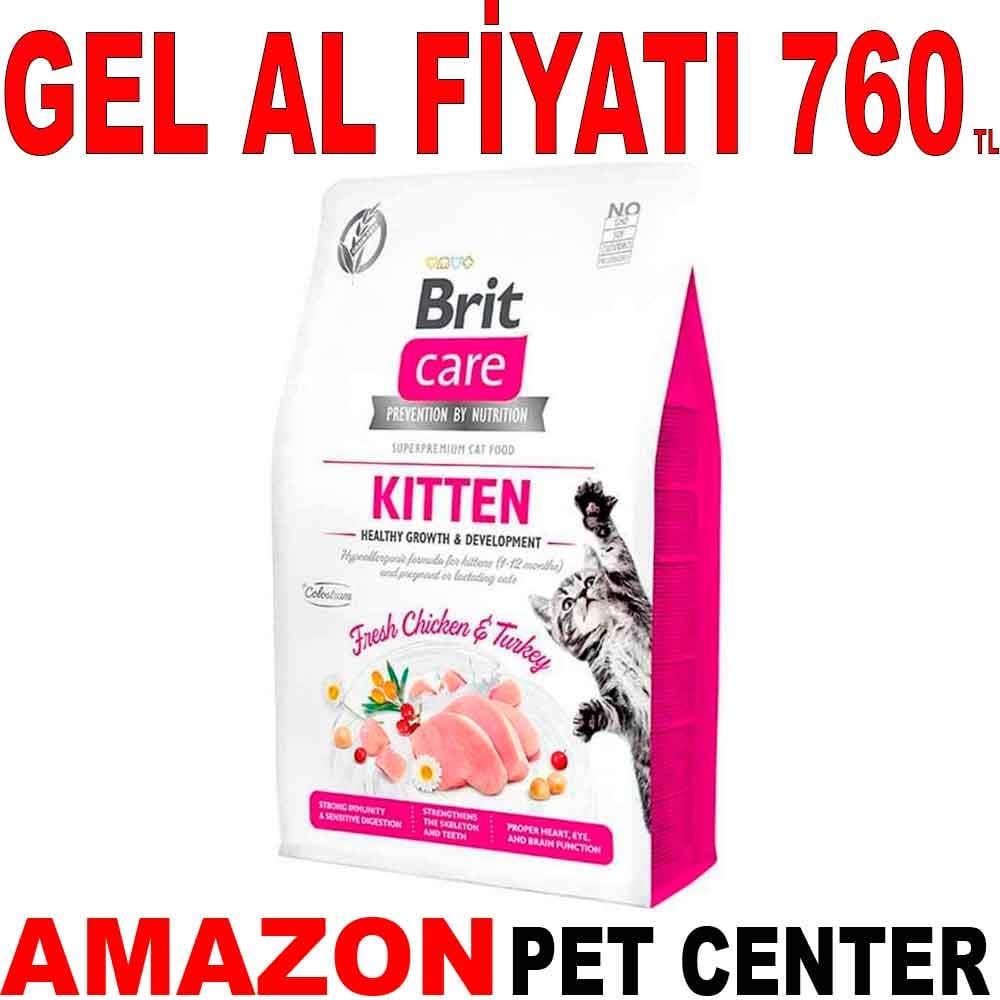 Brit Care Hypo-Allergenic Tavuklu ve Hindili Tahılsız Yavru Kedi Maması 2 Kg 17988001 Amazon Pet Center
