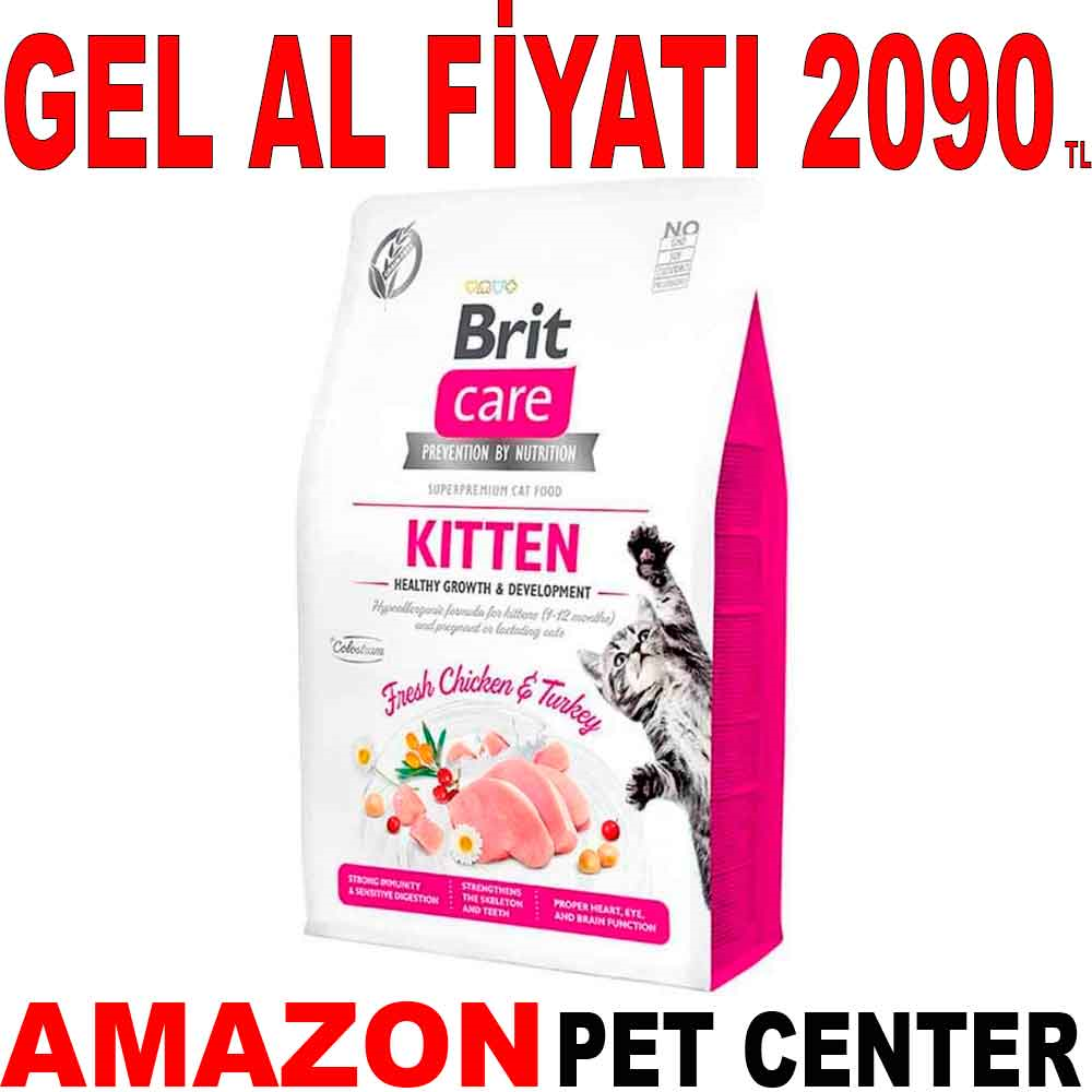 Brit Care Hypo-Allergenic Tavuklu ve Hindili Tahılsız Yavru Kedi Maması 7 Kg 18023008 Amazon Pet Center