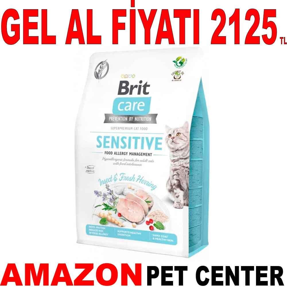 Brit Care Sensitive Hypo-Allergenic Böcek Proteinli Tahılsız Kedi Maması 7 Kg 18022001 Amazon Pet Center