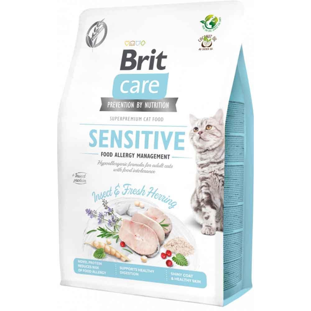 Brit Care Sensitive Hypo-Allergenic Böcek Proteinli Tahılsız Yetişkin Kedi Maması 2kg 8595602554218 Amazon Pet Center