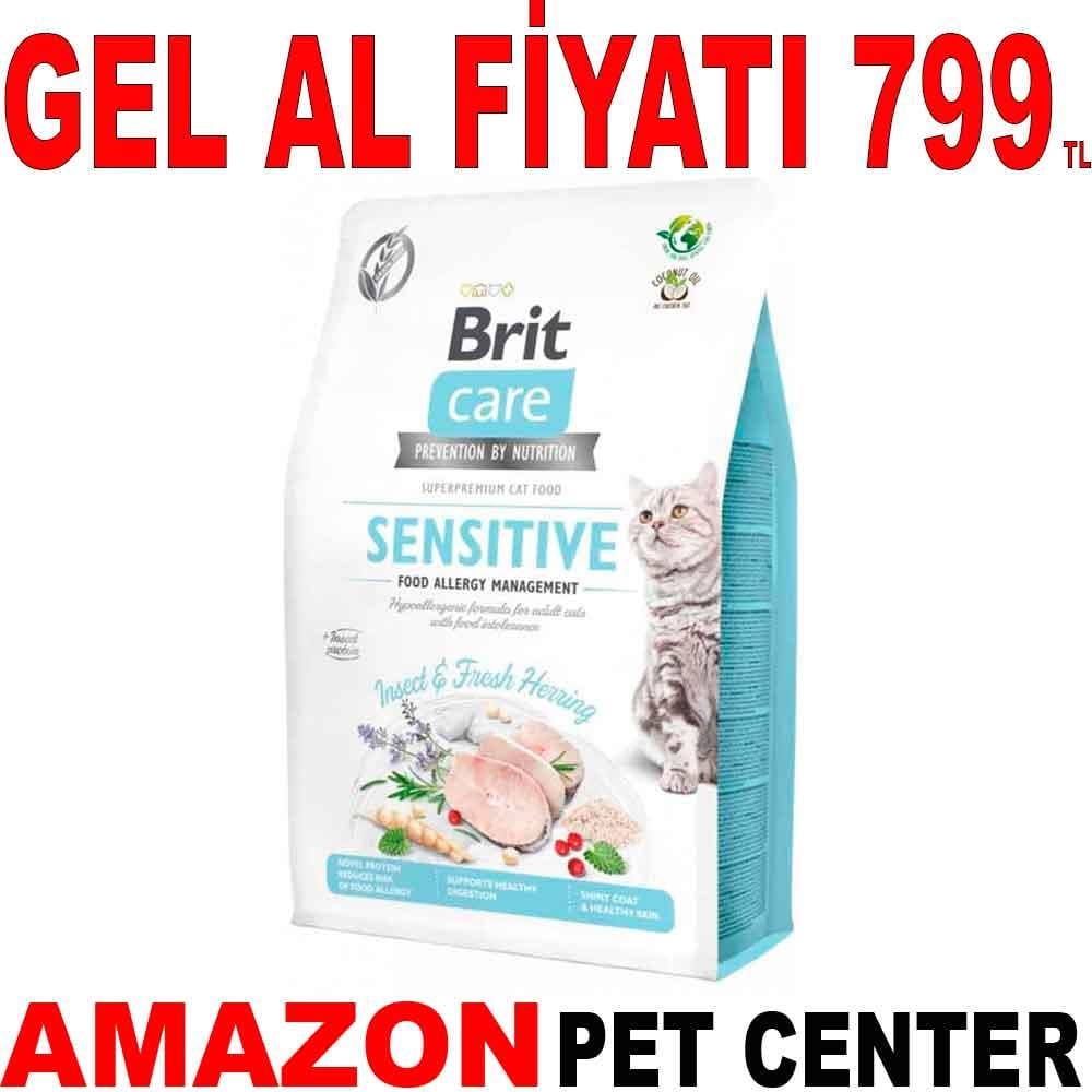Brit Care Sensitive Hypo-Allergenic Böcek Proteinli Tahılsız Yetişkin Kedi Maması 2kg 18029000 Amazon Pet Center