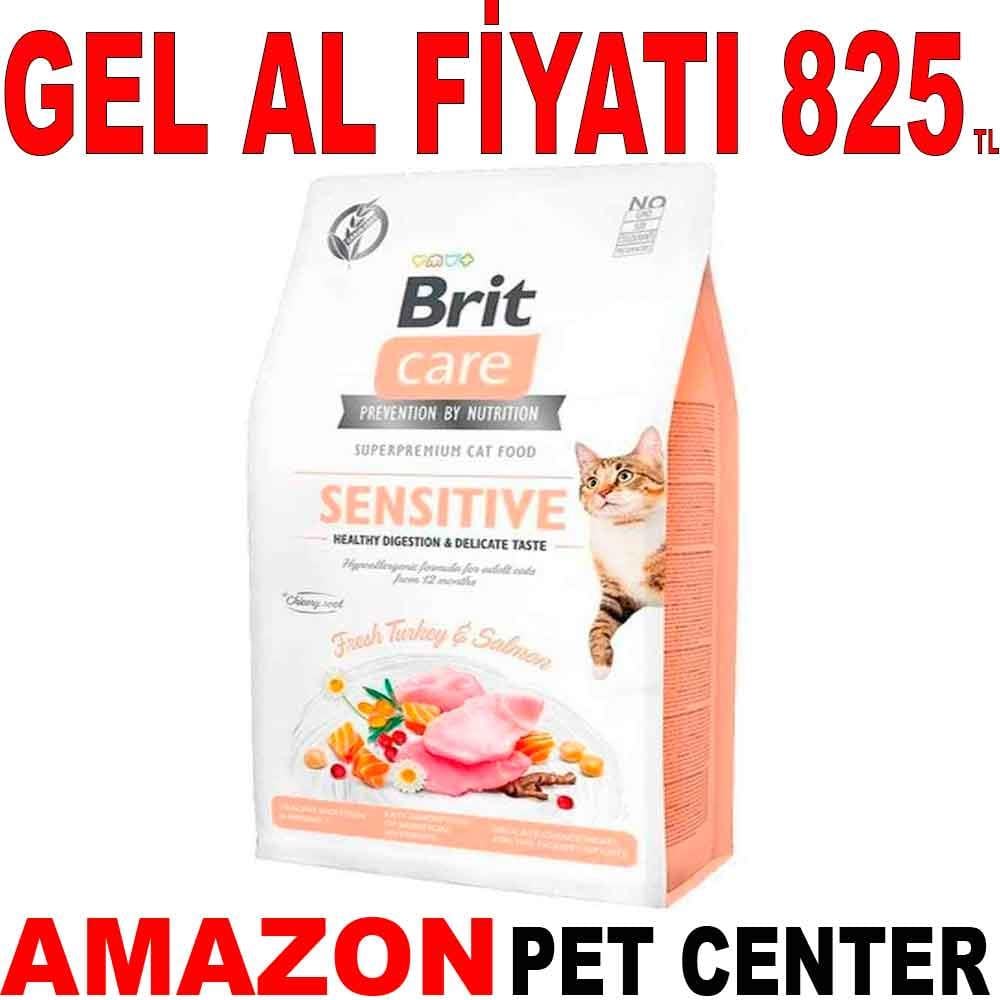 Brit Care Sensitive Hypo-Allergenic Sindirim Sistemi Destekleyici Tahılsız Kedi Maması 2 kg 18027006 Amazon Pet Center