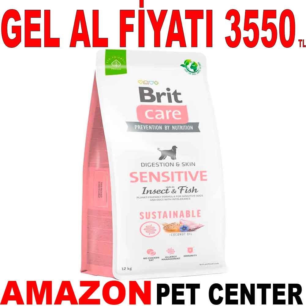 Brit Care Sensitive Skin Digeston Balıklı Böcek Proteinli Köpek Maması 12 Kg 18132007 Amazon Pet Center