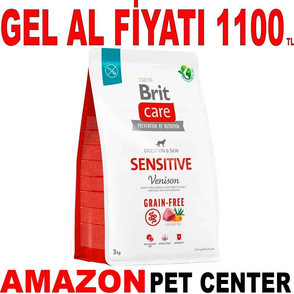 Brit Care Sensitive Tahılsız Geyik Etli Köpek Maması 3 Kg 18110005 Amazon Pet Center