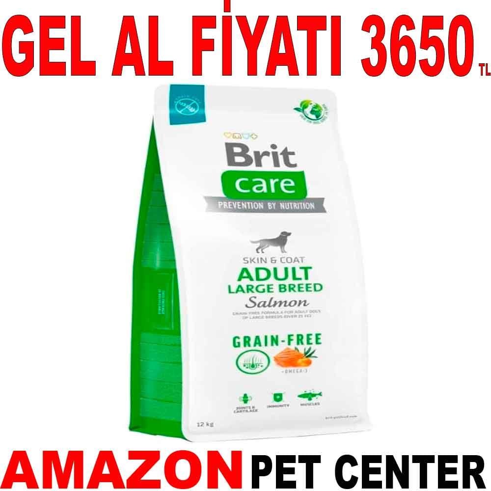 Brit Care Somonlu Tahılsız Büyük Irk Köpek Maması 12 Kg 18127003 Amazon Pet Center
