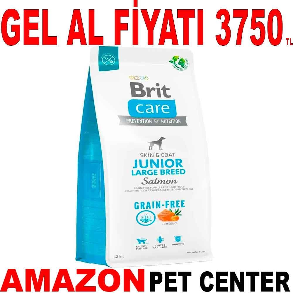 Brit Care Somonlu Tahılsız Büyük Irk Yavru Köpek Maması 12 Kg 18129007 Amazon Pet Center