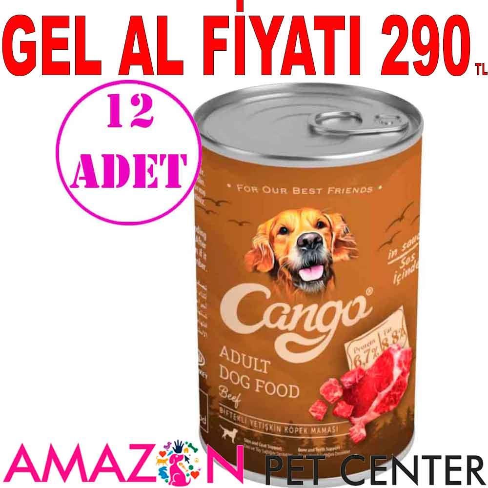 Cango Biftekli Köpek Konservesi 415 Gr 12 AD 21850004 Amazon Pet Center