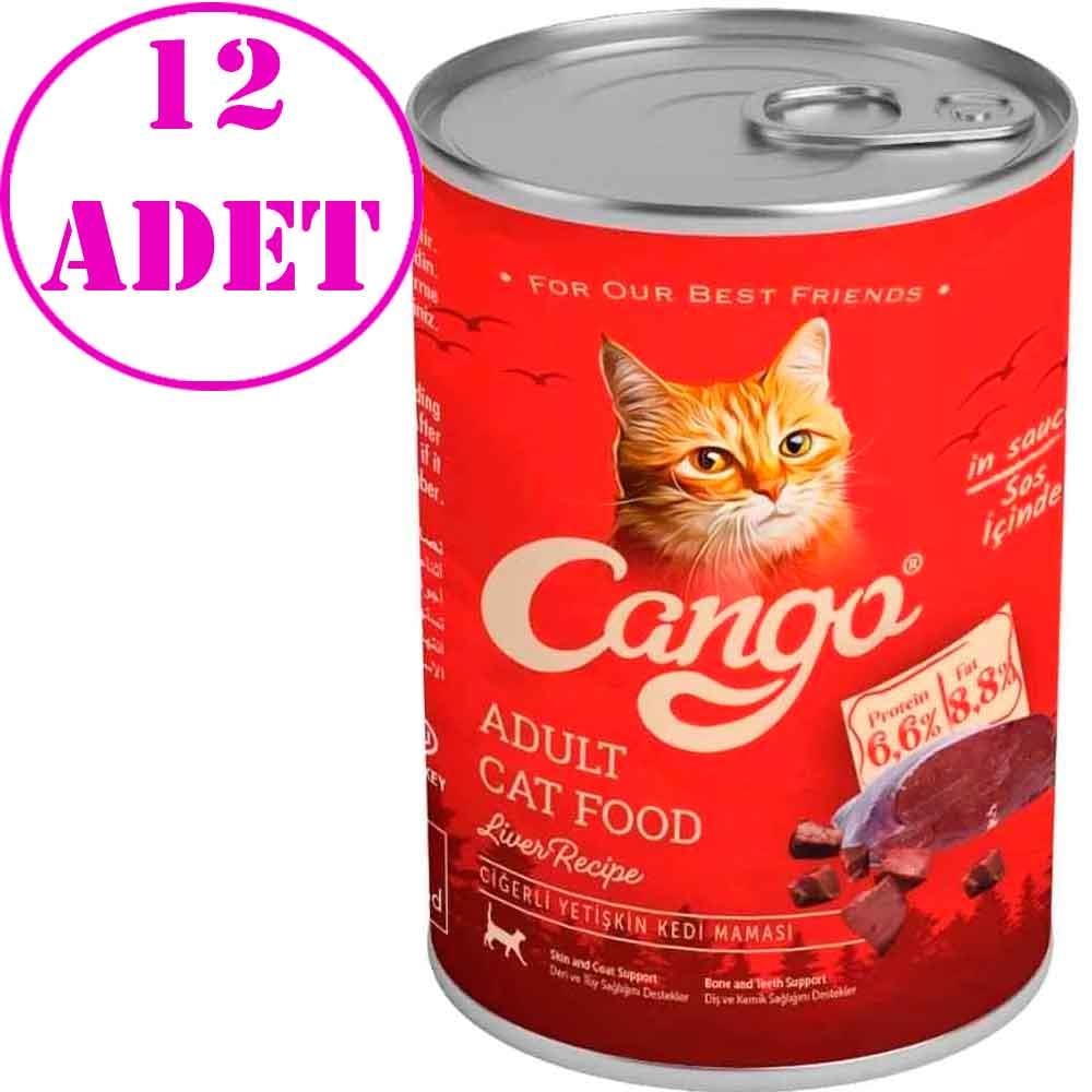 Cango Ciğerli Kedi Konservesi 415 Gr 12 AD 21861000 Amazon Pet Center