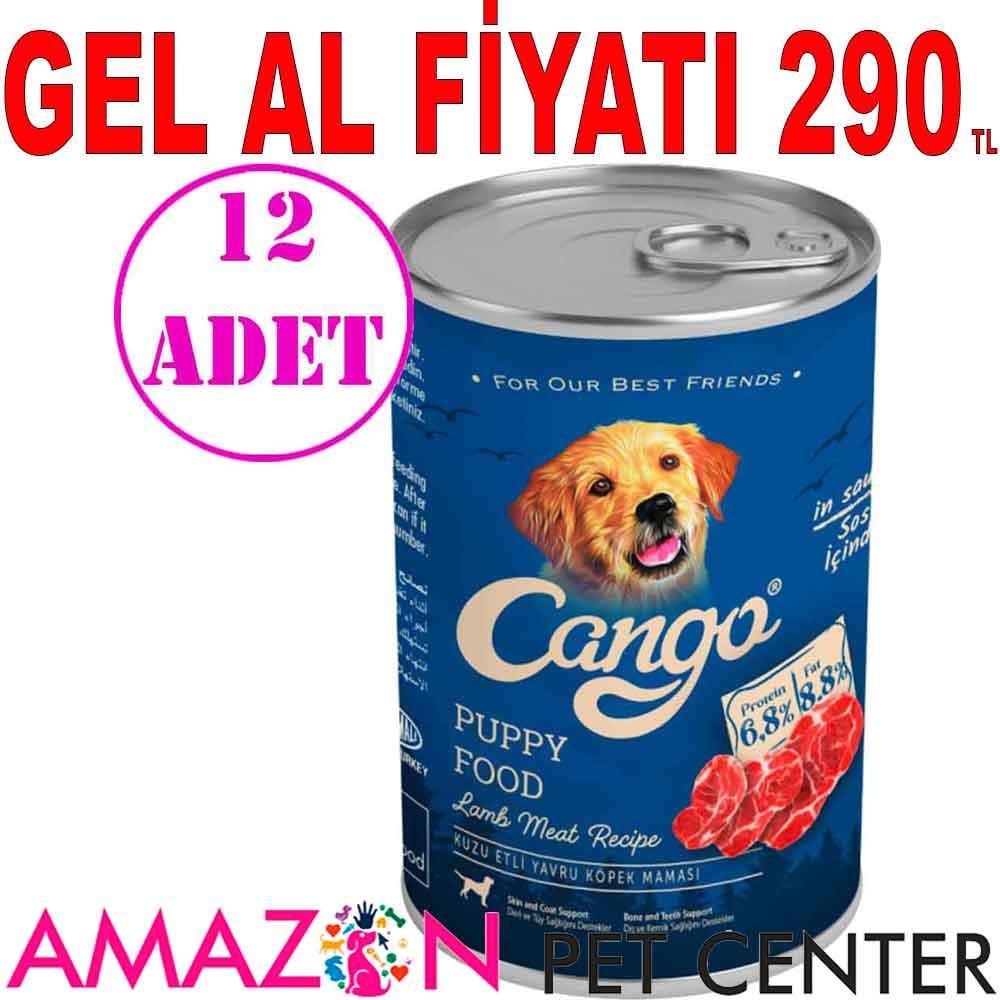 Cango Kuzu Etli Yavru Köpek Konservesi 415 Gr 12 AD 21854002 Amazon Pet Center