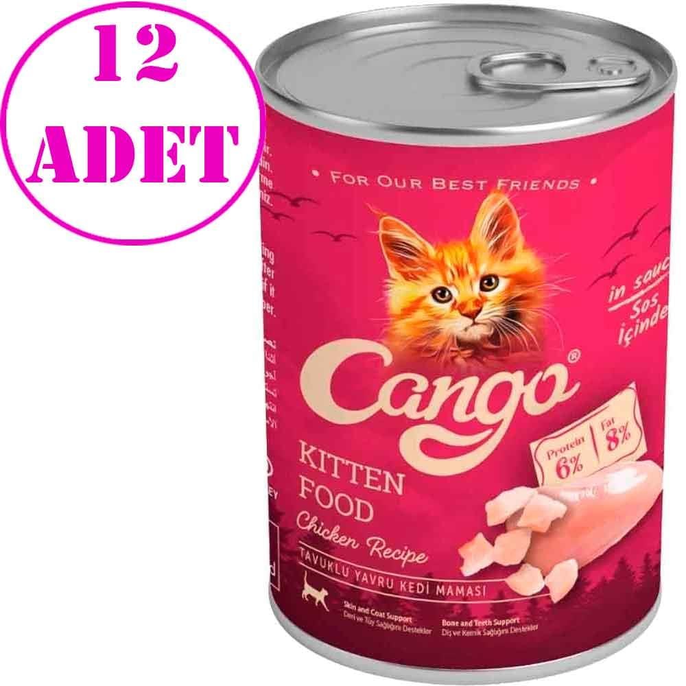 Cango Yavru Kedi Konservesi Tavuklu 415 Gr 12 AD 21863004 Amazon Pet Center