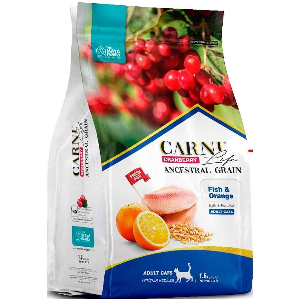 Carni Life Kedi Maması 1.5 Kg Balık Portakal Kızılcık 8683347070442 Amazon Pet Center