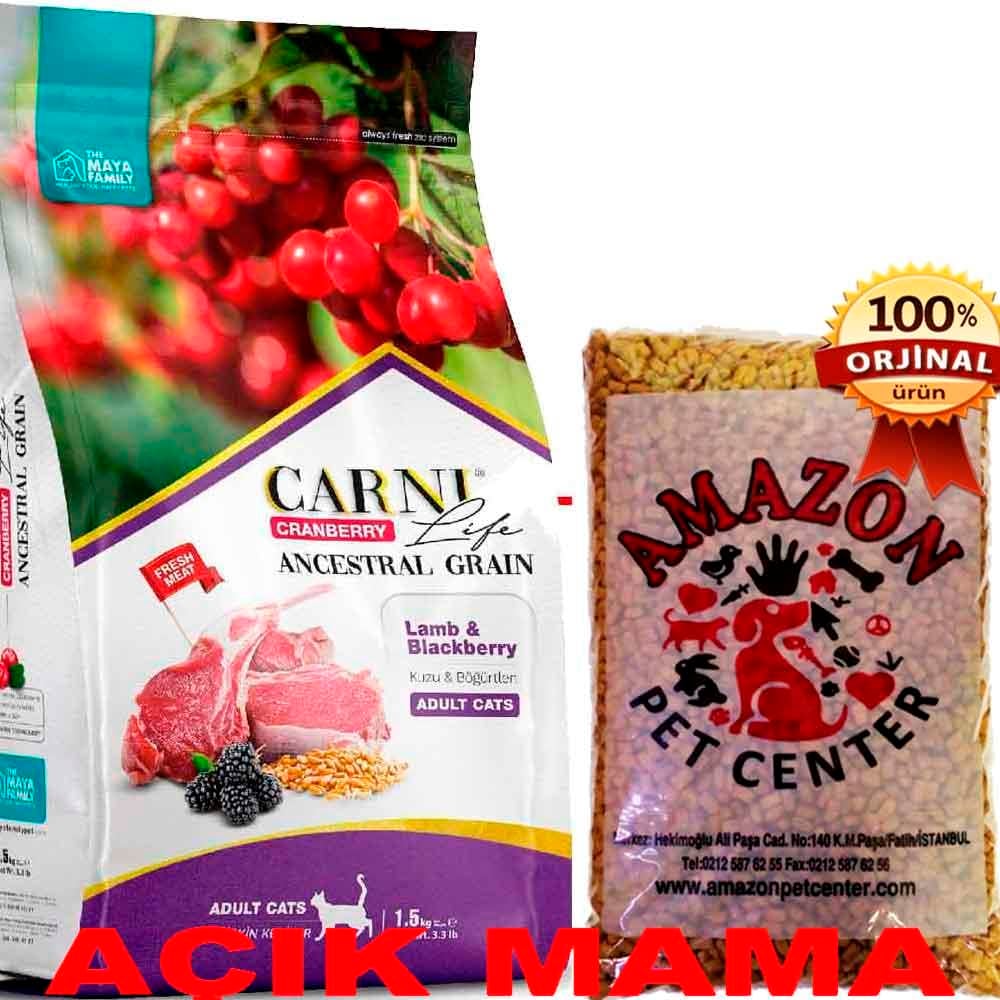 Carni Life Kedi Maması Kuzu Eti Böğürtlen Kızılcık Açık 1 Kg 32136289 Amazon Pet Center