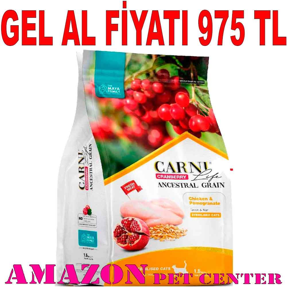 Carni Life Kısır Kedi Maması 10 Kg Kızılcık Tavuk Nar 8683347070619 Amazon Pet Center