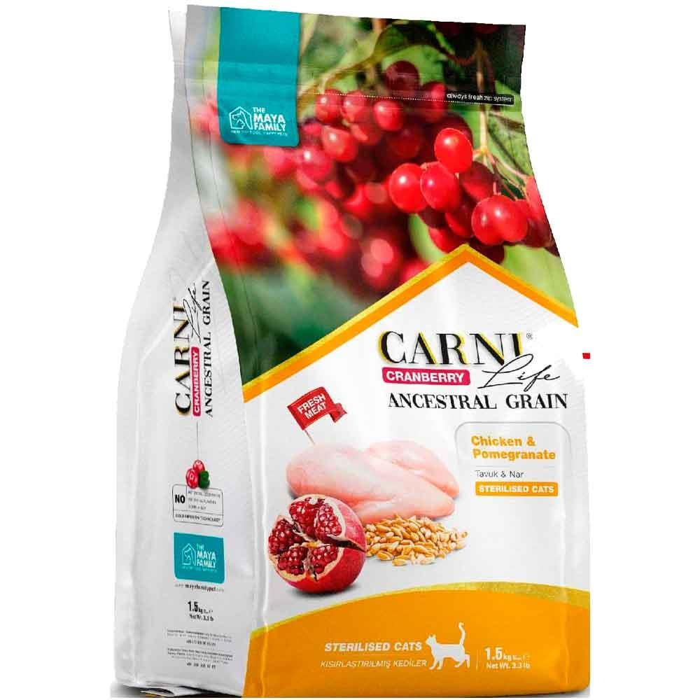 Carni Life Kısır Kedi Maması 10 Kg Tavuk Nar Kızılcık 8683347070619 Amazon Pet Center