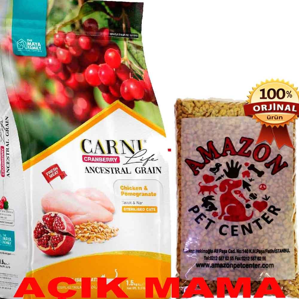 Carni Life Kısır Kedi Maması Tavuk Nar Kızılcık Açık 1 Kg 32136302 Amazon Pet Center