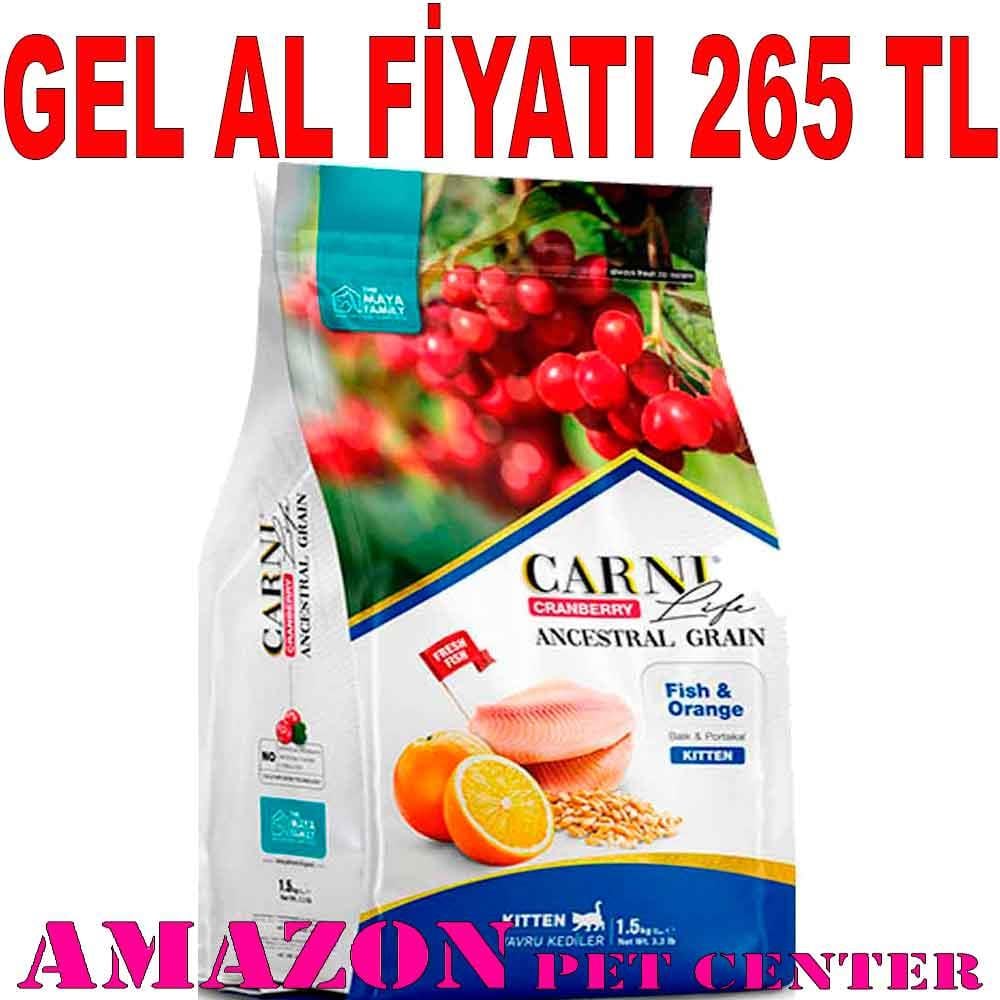 Carni Life Kitten 1.5 Kg Kızılcık Balık Portal 8683347070398 Amazon Pet Center