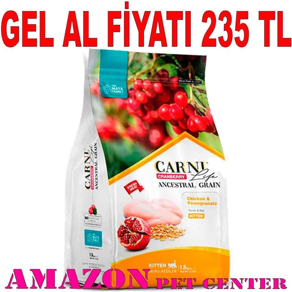Carni Life Kitten 1.5 Kg Kızılcık Tavuk Nar 8683347070404 Amazon Pet Center